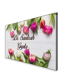 999Store Printed Flowers for Hotel and Home Name Plate (MDF_12 X7.5 Inches_Multi)-thumb2