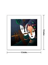 999STORE Radha Krishna Poster (Canvas_35X35 cms_Black PosterLPSZ1002)-thumb1