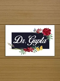 999Store Printed Flowers for Home Name Plate (MDF_12 X7.5 Inches_Multi)-thumb1