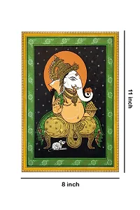 999STORE Lord Ganesha Photo Painting With Photo Frame For Mandir/Temple Lord Ganesha Photo Frames For Wall (MDF  Fiber_12X8 Inches) God0185-thumb3