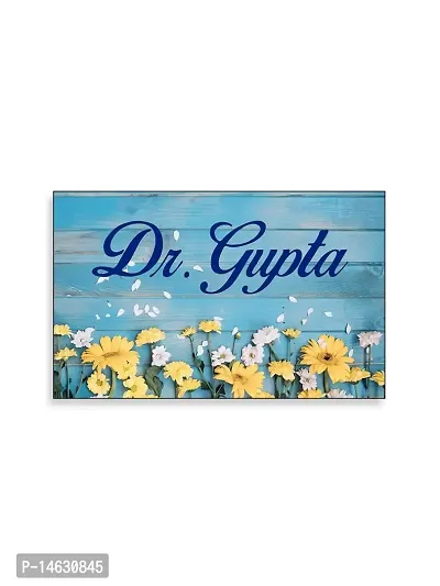 999Store Printed Wooden And Flowers For Home Name Plate (Mdf_12 X7.5 Inches_Multi)-thumb0