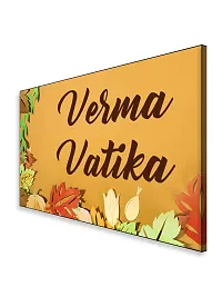 999Store Printed Autumn Leaves for Home Name Plate (MDF_12 X7.5 Inches_Multi)-thumb2