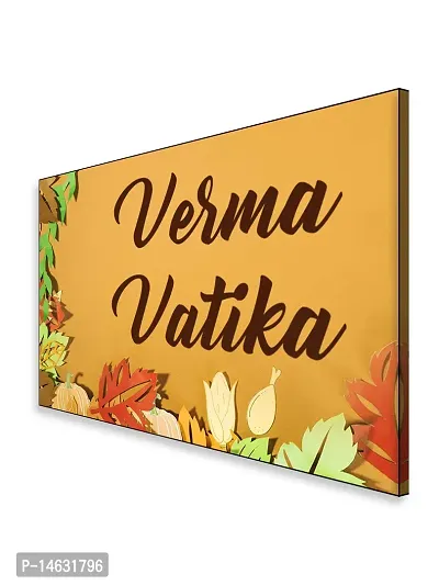 999Store Printed Autumn Leaves for Home Name Plate (MDF_12 X7.5 Inches_Multi)-thumb3