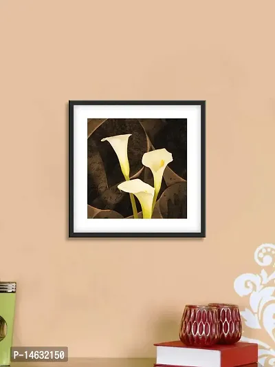 999STORE Brown And Yellow kaner Flower(Canvas_35X35 cms_Brown Poster062)-thumb0