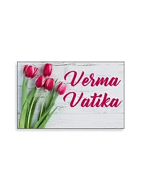 999Store Printed Flowers for Hotel Name Plate (MDF_12 X7.5 Inches_Multi)-thumb1