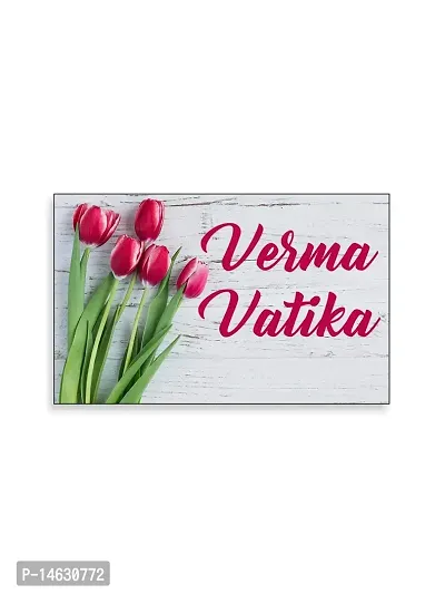 999Store Printed Flowers for Hotel Name Plate (MDF_12 X7.5 Inches_Multi)-thumb2