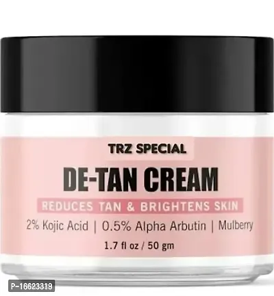TRZ De-Tan Cream for Tan Removal, Exfoliation  Soft-Smooth Skin - 100% Natural Cream-thumb3