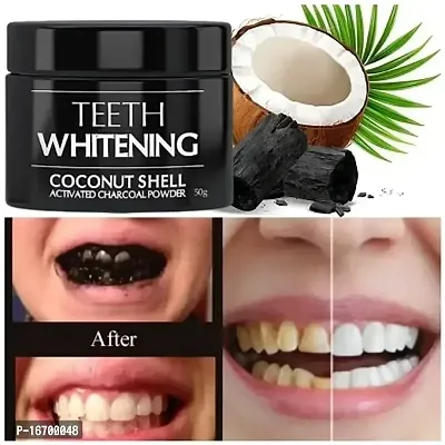 Charcoal Teeth Whitening Powder| For Yellow Strain, Tartar, Strain, Swell Gums, Bad Breath  Mouth Bacterial-thumb0