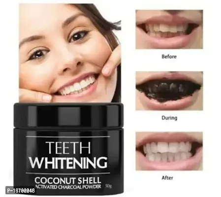 Charcoal Teeth Whitening Powder| For Yellow Strain, Tartar, Strain, Swell Gums, Bad Breath  Mouth Bacterial-thumb4