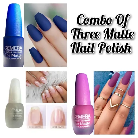 Cemera Ice Matte Nail Polish Pack Of 3