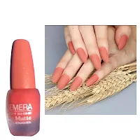 Velvet Matte Nail Polish Combo Of Three Red , Transperent_Upper_coat ,  Peach-thumb3