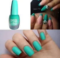 matte nail polish combo Of Three Transperent_Upper_coat , Violet , Sea Green-thumb2