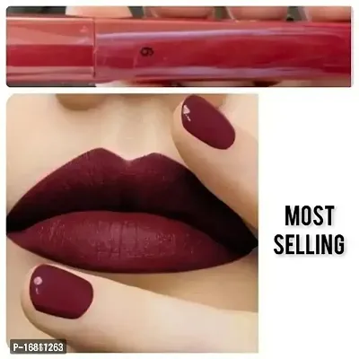 Long Wear Burgundy Matte Lipstick Waterproof  Smudge Proof Non Transfer Long Stay.   ..-thumb2