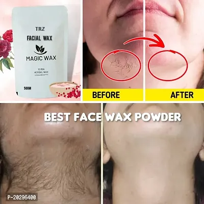 Turmeric Facial Wax Powder, 5 min Painless Natural Face Hair Removal Waxing Powder, Easy to use at home, No chemicals - No Irritation, No Skin rashes 50gm-thumb2