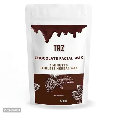 TRZ Chocolate Flavour FACIAL WAX - 5 MINUTE PAINLESS HERBAL WAX POWDERnbsp;Waxnbsp;nbsp;(50nbsp;g)-thumb2