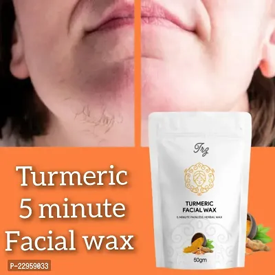 TURMERIC FACIAL WAX - 5 MINUTES PAINLESS HERBAL WAX POWDER-thumb4