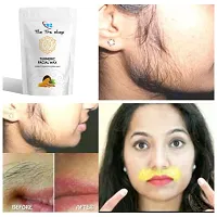 TURMERIC FACIAL WAX - 5 MINUTES PAINLESS HERBAL WAX POWDER |Face Wax Strips | For UpperLips And Chin Hair | Bal Nikalne Ki Cream-thumb3