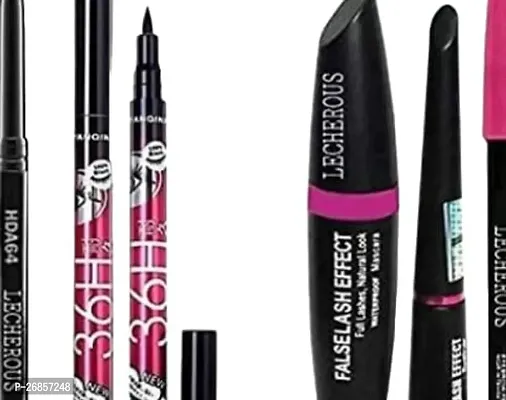 Eyeliner, Mascara and Kajal 3 In 1 Set With 36H Long Lasting Eyeliner Pencil-thumb0