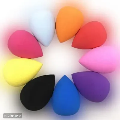 Make Up Sponge Beauty Blender Puff Pink, Red, Black, Blue,Multicolor Makeup Foundation Blender,Pack Of 9-thumb0