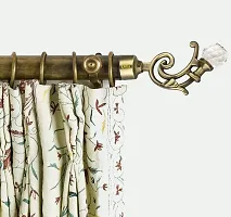 Chitra Antique Brass Finish Febura Zinc and Diamond Curtain Finials for Door and Window Accessories / Pack of 1 Pair-thumb2