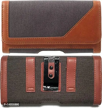 TDGreg; Dual Tone Faux Leather Pouch Holster Belt Clip Case with Belt Loop  Magnetic Flap Compatible for Redmi 9A-thumb0