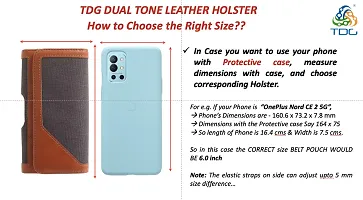 TDGreg; Dual Tone Faux Leather Pouch Holster Belt Clip Case with Belt Loop  Magnetic Flap Compatible for Redmi 9A-thumb1