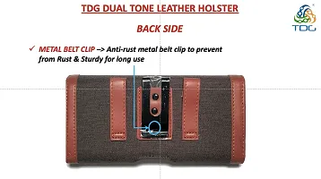 TDGreg; Dual Tone Faux Leather Pouch Holster Belt Clip Case with Belt Loop  Magnetic Flap Compatible for Redmi 9A-thumb2