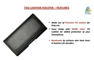 TDG Pu Leather Belt Pouch Holster for Apple iPhone Smartphones  Mobiles (Display 5 to 6.5 inches) (Black, 6.0)-thumb4