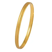 Morir Gold Plated Brass Simple Sober Light Weight Daily Use Kada Bracelet Fashion Jewellery for Men and Women-thumb1