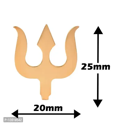 Morir Copper Big Size Lord Shiva''s Mahakal Trishul (???????) Shaped Forehead Tilak Tika Teeka Tool Religious Deity Ornament Pooja Article Daily Usage and Occasionally-thumb2