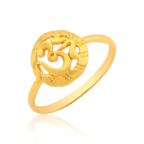 morir Plated Brass Om (aum) Finger Ring Jewelry For Unisex