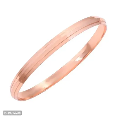 morir Copper Coated 7mm Conical Design Health Benificial Bangle Kada Jewellery for Women And Men-thumb0