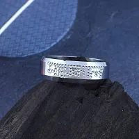 morir 6mm Silver Plated Mahakal Engraved Finger Ring Simple Plain Band Ring For Men Women-thumb3