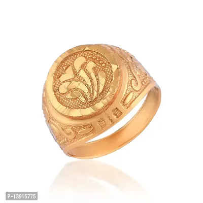Buy Round Gold Tone Adjustable Traditional Finger Ring For Women And Girl  at Amazon.in