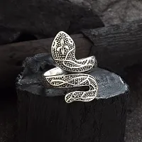 morir Brass Oxidised Finish Snake Cobra Shaped Ring Punk Gothic Exaggerated Spirit Snake Opening Finger Ring Statement Jewellery for Women Men-thumb3