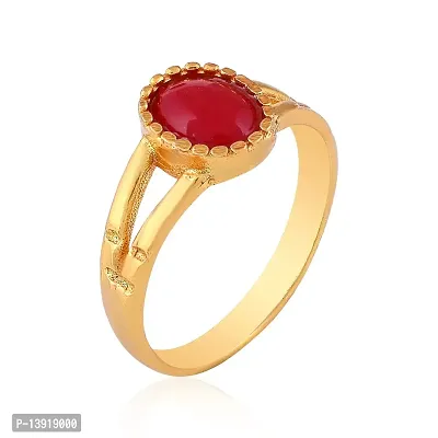 morir Gold Plated Enameling Red Agate Ring Fashion Jewelry For Men and Women-thumb4