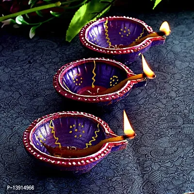 morir 11 Pc Set Handmade Terracotta Earthen Oil Lamp Diyas Natural Mitti Welcome Deepawali Decoration Indian Gift Item Clay Diya Diwali Dia-thumb5