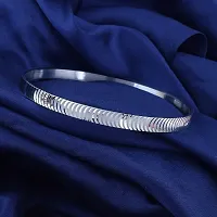 morir Silver Plated Round Kada/Kara Bangle Bracelet for Men or Women-thumb3