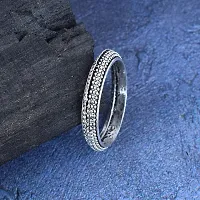 morir Oxidized Silver Finish Fidget Finger Band Ring for Women Men-thumb2