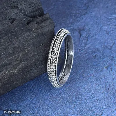 morir Oxidized Silver Finish Fidget Finger Band Ring for Women Men-thumb3