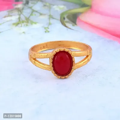 morir Gold Plated Enameling Red Agate Ring Fashion Jewelry For Men and Women-thumb3
