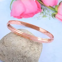 morir Copper Coated 7mm Conical Design Health Benificial Bangle Kada Jewellery for Women And Men-thumb3