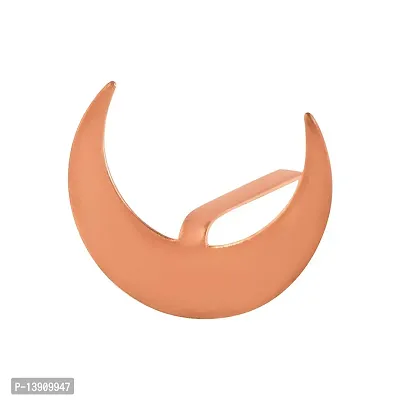 Morir Copper Chatrapati Shivaji Maratha Large Crescent Moon Shaped Forehead Tika Teeka Tool Bindi Applying Tool Religious Deity Ornament for Men and Women-thumb0