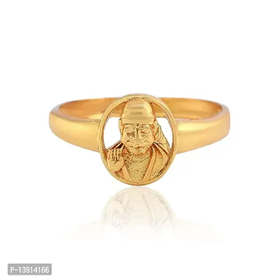 Morvi Gold Layer Brass 24KT micron, Lord Shirdi Sai Baba, Temple Jewellery  Hindi god finger ring Men and Women Brass Gold Plated Ring Price in India -  Buy Morvi Gold Layer Brass