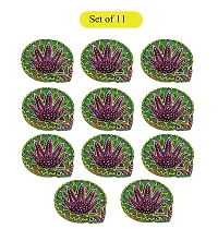 morir Handmade Set of 11 Multicolor Diwali Clay Diya for Diwali/Navratri Decorations Oil Lamp Clay Diya Tea Light Holder Indian D?cor Festival Gifts Puja Items-thumb1