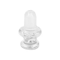 morir Small Thumb Size Shiv Crystal Shivling/Glass Shivling Statue Idol Puja Gift Purpose Home D?cor Mandir Temple Vastu Showpiece-thumb1