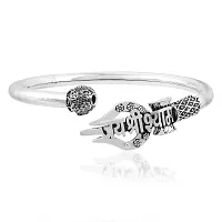 morir Silver Plated Brass Jai Shree Shyam Shyam Baba Khatu Shyam Ji Kada Bangle Bracelet For Men and Women-thumb1