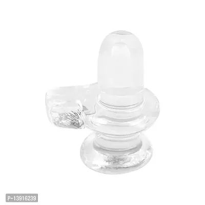 morir Small Thumb Size Shiv Crystal Shivling/Glass Shivling Statue Idol Puja Gift Purpose Home D?cor Mandir Temple Vastu Showpiece