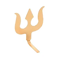 Morir Copper Big Size Lord Shiva''s Mahakal Trishul (???????) Shaped Forehead Tilak Tika Teeka Tool Religious Deity Ornament Pooja Article Daily Usage and Occasionally-thumb2