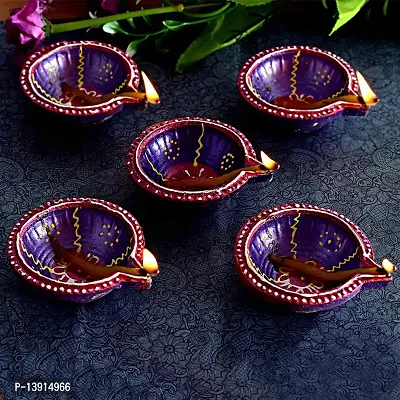 morir 11 Pc Set Handmade Terracotta Earthen Oil Lamp Diyas Natural Mitti Welcome Deepawali Decoration Indian Gift Item Clay Diya Diwali Dia-thumb4